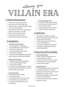 Villain Era, Healing Journaling