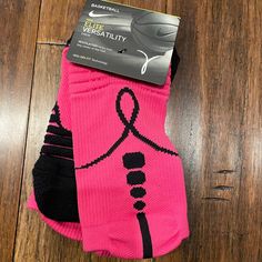 Brand New, Never Been Worn. Pink Stretch Breathable Socks, Pink Breathable Stretch Socks, Pink Casual Sports Socks, Pink Comfortable Stretch Socks, Pink Stretch Casual Socks, Sporty Pink Sports Socks, Sporty Pink Socks For Sports, Sporty Stretch Pink Socks, Comfortable Breathable Pink Socks