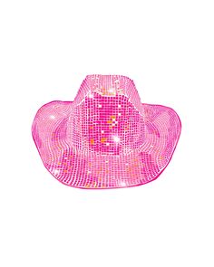 a pink cowboy hat on a white background