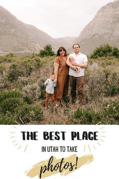 the best place in utah to take photos with your family is at the top of this mountain