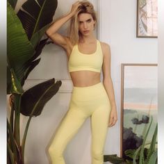 Super Flattering Seamless Leggings. Brand New Never Worn. Xs/S In Pastel Yellow. Nwot Taylor Miller, Morgan Stewart, Yellow Leggings, Gym Outfits, Workout Sets, Athleisure Outfits, Workout Outfit, Pastel Yellow