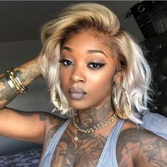 Blond Wigs, Dark Skin Blonde Hair, Eva Hair, Human Hair Lace Front Wigs, Hair Lace Front Wigs, Blonde Short, Virgin Hair Wigs, Ombre Blonde, Dope Hairstyles