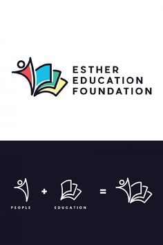 the logo for an education program, which is designed to look like a book and has been