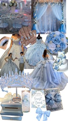 quinceañera idea light blue Quinceanera Cinderella, 15 Party Ideas Quinceanera, Debut Theme Ideas, Baby Blue Quinceanera, Sweet 16 Winter Wonderland, Sweet 16 Winter, Cinderella Sweet 16, Debut Theme, Wonderland Sweet 16