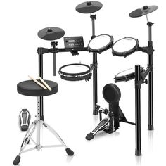 the electronic drum set is ready to play