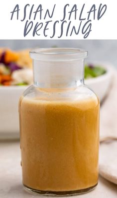 This Asian salad dressing recipe is the absolute perfect blend of delicious Asian flavors to drizzle over any salad! With ginger, garlic, sesame oil, soy sauce, and perfectly sweetened with honey, Asian salad dressing just doesn't get better than this. Asian Salad Dressing Recipe, Garlic Salad Dressing, Asian Salad Recipe, 40 Aprons, Ginger Salad Dressings, Asian Dressing, Salad Dressing Recipes Healthy, Salad Dressing Recipe