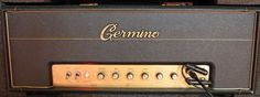 a close up of a guitar amplifier with the word gernino written on it