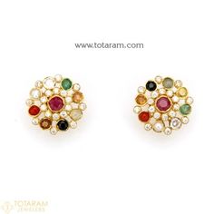 New Arrivals 22 Karat Gold Jewelry, Gold Earrings Indian, Gold Temple Jewellery, South Indian Jewelry, Indian Jewellery Design, Indian Earrings, Uncut Diamond, Trendy Earrings, Temple Jewellery