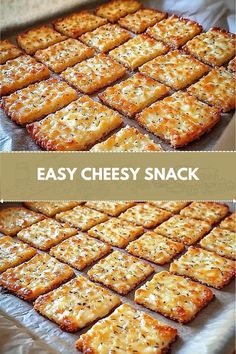 easy cheesy crackers are ready to be baked in the oven or on the grill