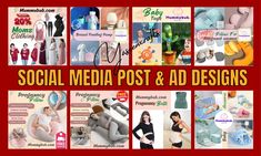 social media post and ad designs