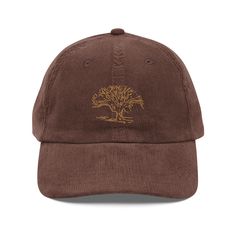 Step up your style with an embroidered old-school cap. It's crafted from 100% cotton corduroy that's soft to the touch and comfy to wear. It features an adjustable strap with a gold-colored buckle for a great fit and a visor to protect you from the sun and wind. Complete your look with this embroidered corduroy cap and rock a cool vibe all day long. * 100% cotton corduroy * Unstructured, 6-panel, low-profile * Cotton twill sweatband and taping * 6 embroidered eyelets * Adjustable strap with a gold-colored metal buckle * Head circumference: 20″-22″ (50.8 cm-56 cm) Lebanese Cedar Tree, Embroidered Corduroy, Corduroy Cap, Cedar Tree, Vintage Corduroy, Eid Gift, Ramadan Mubarak, Rock A, Tree Gift