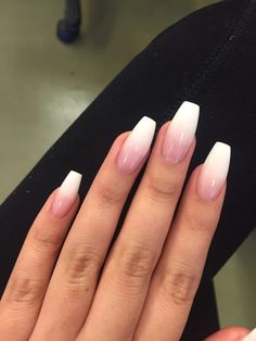 White Ombre Nails Coffin, Black And White Ombre Nails, Ombre Nails Coffin, Matte Gel Nails, White Ombre Nails, Black And White Ombre, Nails Beige, Ombre Coffin Nails, Ombre Coffin