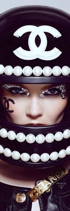 Chanel | LOLO❤ Chanel Tattoo, Biker Helmet, Jamie Nelson, Mademoiselle Chanel, Celebrity Photographers, Chanel Haute Couture, Chanel Logo