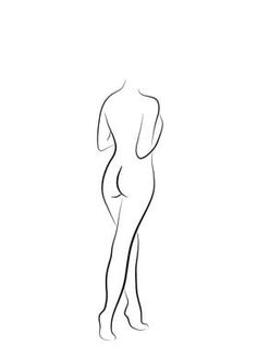 a line drawing of a woman's body