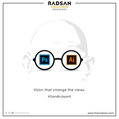 an image of glasses with the words vision that change the views gandhiyani on it