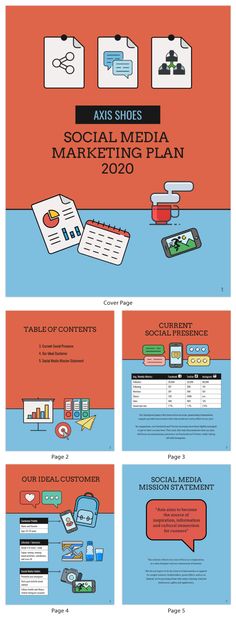 an info sheet with the words social media mark's plan in different colors and sizes