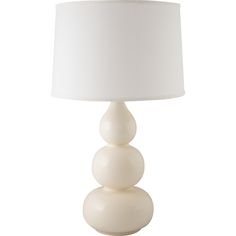 Make a statement with this stunning contemporary ceramic table lamp. Made from ceramic, its gloss white finish base boasts a beautiful triple gourd design. This shapely base is elegantly topped with a crisp, white polyester and cotton drum shade. Made in the U.S.A. by RiverCeramic. Green Lamp Base, Foyer Ideas Entryway, Wood Desk Lamp, Glass Lamp Base, Gourd Lamp, Table Lamp Base, Living Room End Tables, Ceramic Table Lamp, Table Lamp Sets