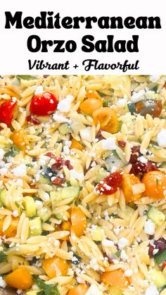 this mediterranean orzo salad is an easy and delicious side dish