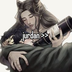 an image of a woman hugging a man with the caption urdan above her