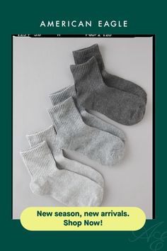 3-pack/Ribbed cuff/4.5" height Boyfriend Socks, White Jeans Men, Aerie Bras, Athletic Fit Jeans, Dream Jeans, Jean Trends, Curvy Jeans, Loose Jeans, Medium Wash Jeans