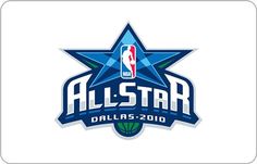 the all - star logo is shown in blue and white