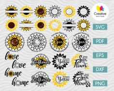 sunflower svg files for cricut and silhouette