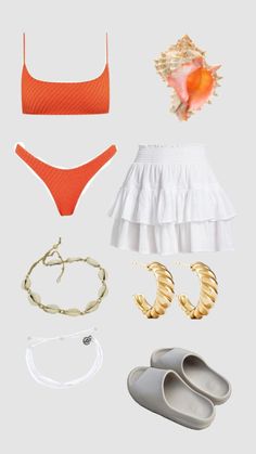 #beach #preppy Preppy Pool Party, Pool Party Fits, Preppy Pool, Preppy Orange, Orange Preppy, White Girl Outfits, Beach Preppy, Preppy Shorts, Party Fits