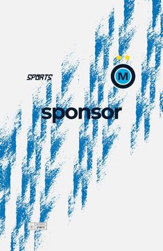 an advertisement for sports magazine with blue and white stripes on the front, and stars in the background