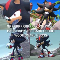 two pictures of the same character in sonic and tails, with captioning that they are