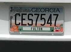 the license plate is displayed for all to see