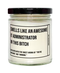 Unveil the power of humor and fragrance with our "Smells Like an Awesome IT Administrator in This Bitch" candle. Perfect for every IT Administrator, this candle blends wit with aromatic excellence, creating an ambiance that stands out. Whether you're seeking a unique gift, enhancing your home atmosphere, or adding a touch of fun to your workspace, this candle is your ultimate choice. It's a thoughtful gift for the IT Administrator in your life. It's perfect for housewarmings, graduation, birthday, Christmas, Mother's Day, Father's Day or just because! Surprise your friends and loved ones with this quirky and fun candle. IT Administrator SCENTS SOY WAX CANDLE - Relaxing aromatherapy experience from beginning to end. MADE USING THE FINEST SAGE AND LAVENDER FRAGRANCES - Our fragrances that ar Massage Therapist Humor, Physical Therapist Humor, Radiation Therapist Gifts, Candle Blends, Massage Therapist Gifts, Radiation Therapist, Occupational Therapist Gifts, Therapist Humor, Speech Therapist Gift