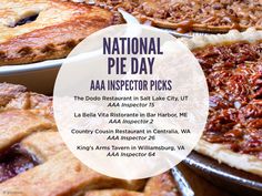 the national pie day flyer is shown here