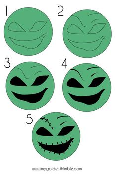 the steps to make a pumpkin face for halloween