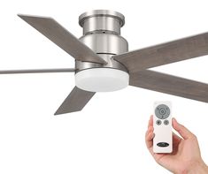 The Harbor Breeze Bristle is a 44-inch remote controlled ceiling fan with dimmable LED light. This brushed nickel fan is perfect for your small sized rooms, while bringing a smooth look to your space. With its three-speed motor, it will provide comforting air circulation year-round. Harbor Breeze ceiling fans provide style, function, and illumination to help make your house a home. Harbor Breeze Bristle 44-in Brushed Nickel Indoor Flush Mount Ceiling Fan with Light and Remote (5-Blade) | AR13-44 Flush Mount Ceiling Fan, Dimmable Led Lights, Fan With Light, Air Circulation, Ceiling Fans, Flush Mount Ceiling, Ceiling Fan With Light, Brushed Nickel, Flush Mount