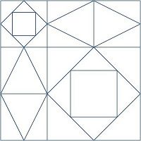 the square and rectangles are drawn in two different ways, each with one diagonal line