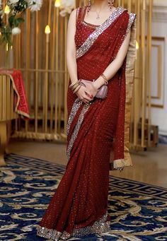 Saree Designs Latest, Sari Draping, Pakistani Saree, Latest Saree Designs, Designer Party Wear Saree, New Saree Design, Saree Ideas, New Saree, New Saree Designs