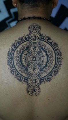 a man with a tattoo on his back