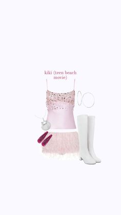 a woman's dress and boots are shown with the words kiki crown touch