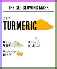 Glowy Face, Diy Dream Catcher, Mask Recipes, Turmeric Face, Turmeric Face Mask, Tumeric Face Mask, Turmeric Recipes, Face Mask Recipe, Skin Mask