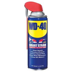 a can of wd - 40 smart straw spray with a red cap on top