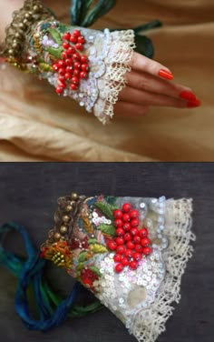 Bracelets Crochet, Manset Lengan, Bracelet Beading, Fabric Bracelets, Lace Cuffs, Wrist Wrap, Fabric Cuff, Antique Linens, Textile Jewelry