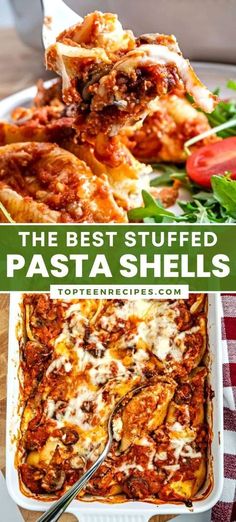 the best stuffed pasta shells in a casserole dish