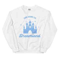 Welcome to the Kane Brother's Dreamland  This sweatshirt is inspired by the Princess Cara castle in Dreamland Billionaire Series by Lauren Asher. The Dreamland amusement park is owned by the Kane brothers where Zahra works as a creative director. We have a Blue & Pink option - see other listing. Design by The Book Meadow. Do not copy or use. * 50% cotton, 50% polyester * Pre-shrunk * Classic fit * 1x1 athletic rib knit collar with spandex * Air-jet spun yarn with a soft feel and reduced pilling * Double-needle stitched collar, shoulders, armholes, cuffs, and hem Kane Brothers, Dreamland Billionaires Series, Dreamland Billionaires, Lauren Asher, Book Merch, Bookish Merch, The Fine Print, Fine Print, Cute Sweatshirts