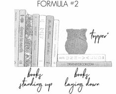 an owl sitting on top of a bookshelf with the words formula written below it