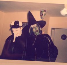 two people dressed up in halloween costumes