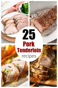 pork tenderloin recipe collage with text overlay