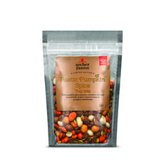 a bag of nuts with the label pusica pumpkin spice