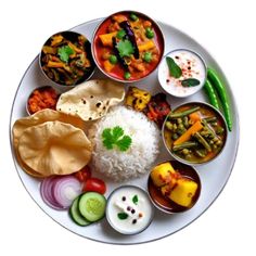 Indian veg thali in clear background #india #pinterest #thali Indian Veg Thali, Clear Background, India, Pins