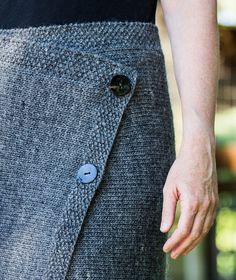 “To adorn your Buttoned Wrap Skirt.” Our Buttoned Wrap Skirt is easy to adjust—it all depends on where you put the buttons! Diagonally placed buttons close the skirt with an asymmetric overlap for a flattering A-line. Or place the top button at the waist for a narrower line. We’ve found these lovely horn buttons—in both black and brown—to adorn and fasten our skirts. We include two large horn buttons in your choice of black (1.22”/31mm) or brown (1.18”/30mm) and four clear backing buttons (¾”/19 Black Wrap Skirt, Wrap Skirt, Horn, Black And Brown, A Line, Skirt, Black