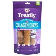 Containing over 80% collagen, these Treatly Chicken Meat Flavored Collagen Rolls are a healthy choice for your pup! FEATURES Beefhide is thick and long-lasting to better satisfy your dog's natural desire to chew; they provide a safe, alternative chewing outlet for dogs with aberrant chewing behavior, and are easily digestible Chewing on rawhide helps improve teeth and gum health by scraping plaque off your dog's teeth and preventing tartar build-up Basted in mouthwatering chicken meat flavor for Content Words, Chicken Treats, Chicken Meat, The Chew, Healthy Choice, Gum Health, Meat Chickens, Chicken Flavors, Daily Diet